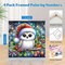 4 Pack Christmas Paint by Numbers for Kids with Frame - Ages 4-8, Paint by Numbers for Home Wall Decor (8x8 inch)